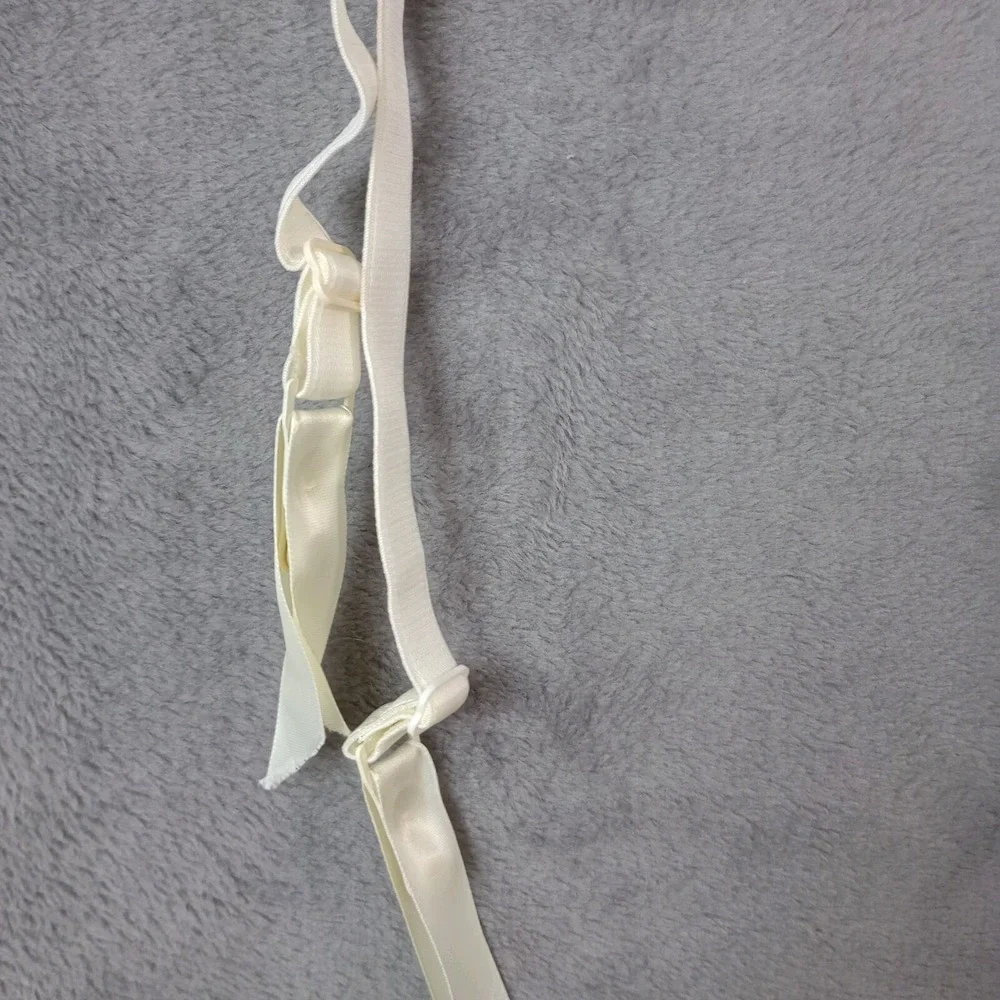 Vtg NOS Corset Bustier With Garters Ivory‎ Empire Intimates Sexy Boudoir 34A